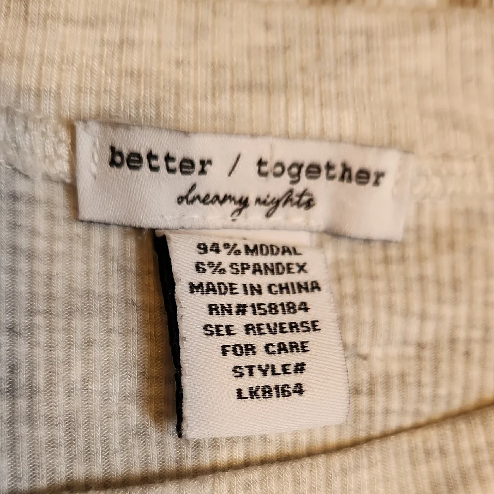 Better Together Heather Gray Pajama Short Set Women's Medium - Picture 2 of 7